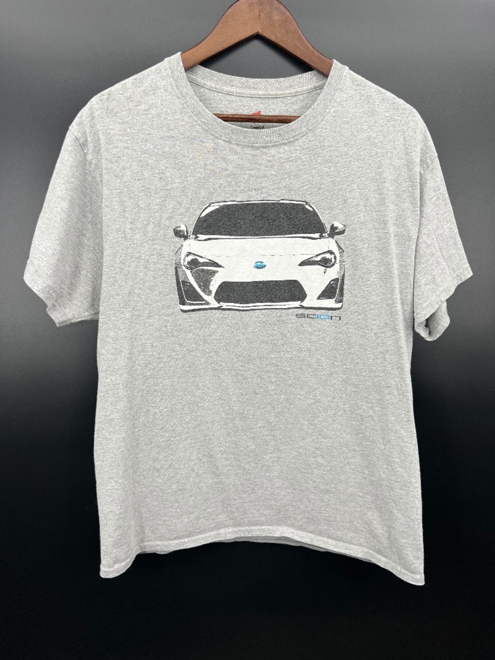 Scion FR-S Car Graphic T-Shirt Grey Hanes ComfortSoft Heavyweight Large L